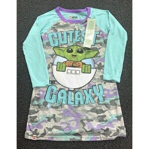 NWT ✅ Lego Star Wars Disney Baby Yoda ✅ Nightgown Girls Sleep Shirt ✅Size S 6/6X
